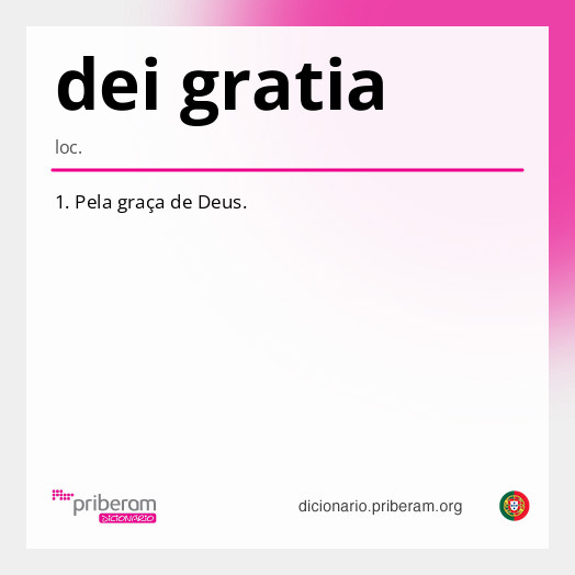 Significado de dei gratia